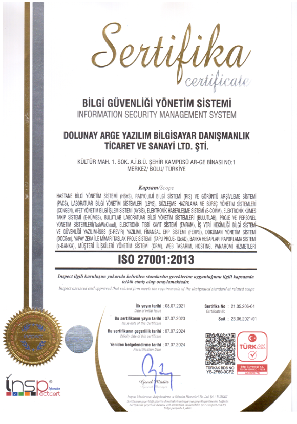 ISO 27001 Sertifikası